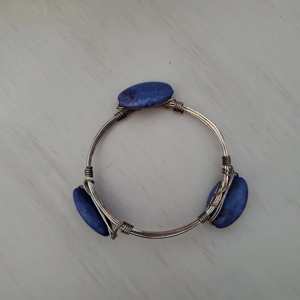 Bourbon and Bowties Stone Bangle Purple